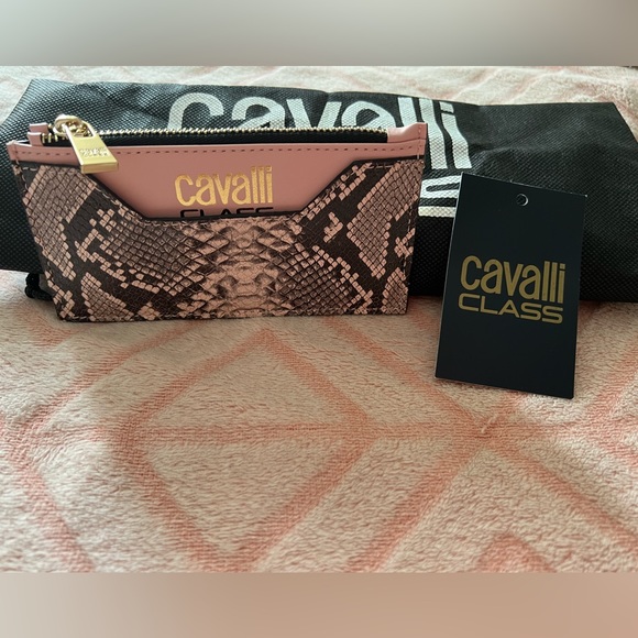 Cavalli Class Small Wallet Card Holder Organizer Pink - Picture 2 of 11